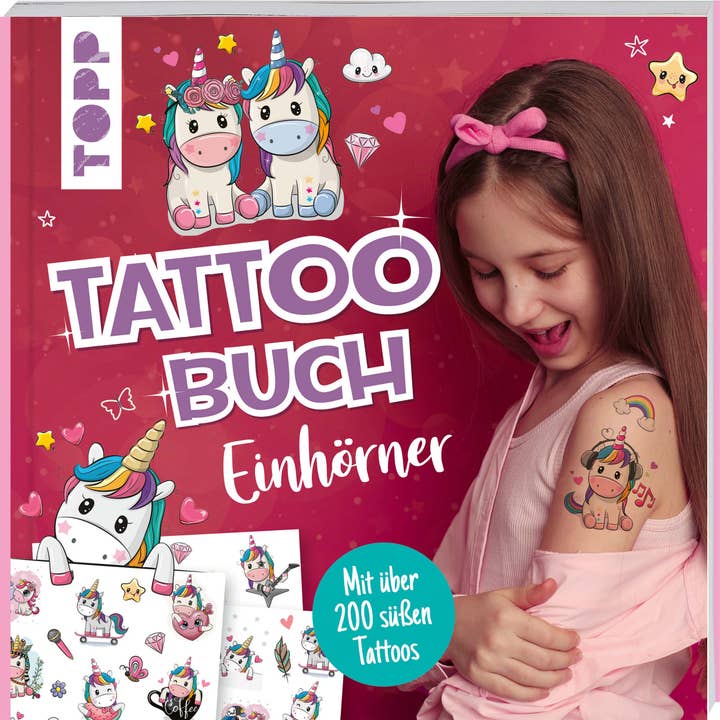 frechverlag TOPP & BusseSeewald – Großhandel Temporäres Tattoo – Kinder – Tattoobuch Einhörner