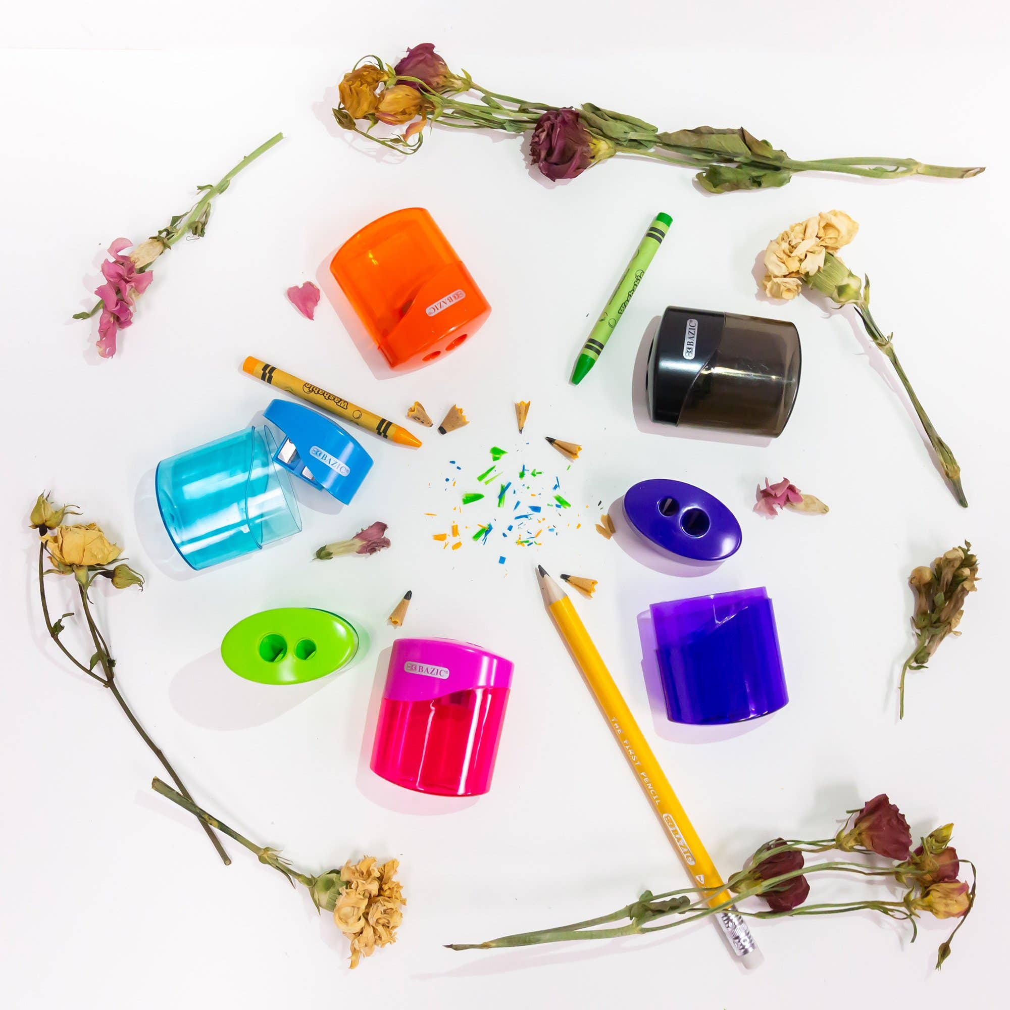 Luna Office Supply -  Everyday Essential – wholesale Pencil sharpener – Dual Blades Sharpener with Square Receptacle- 2 Pack4