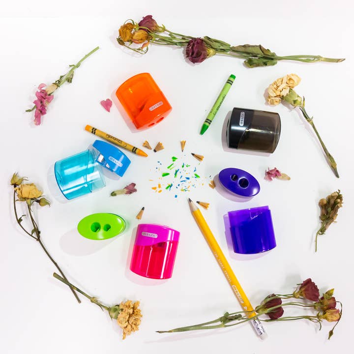 Luna Office Supply - Everyday Essential - Wholesale Pencil Sharpener - Dual Blades Sharpener with Square Receptacle- 2 Pack4