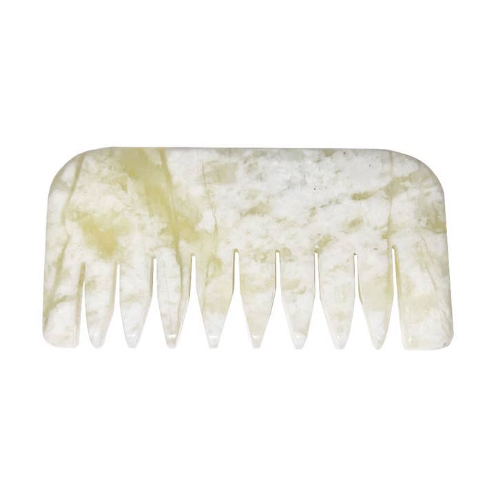 Jade massage comb for wholesale by France Mineraux