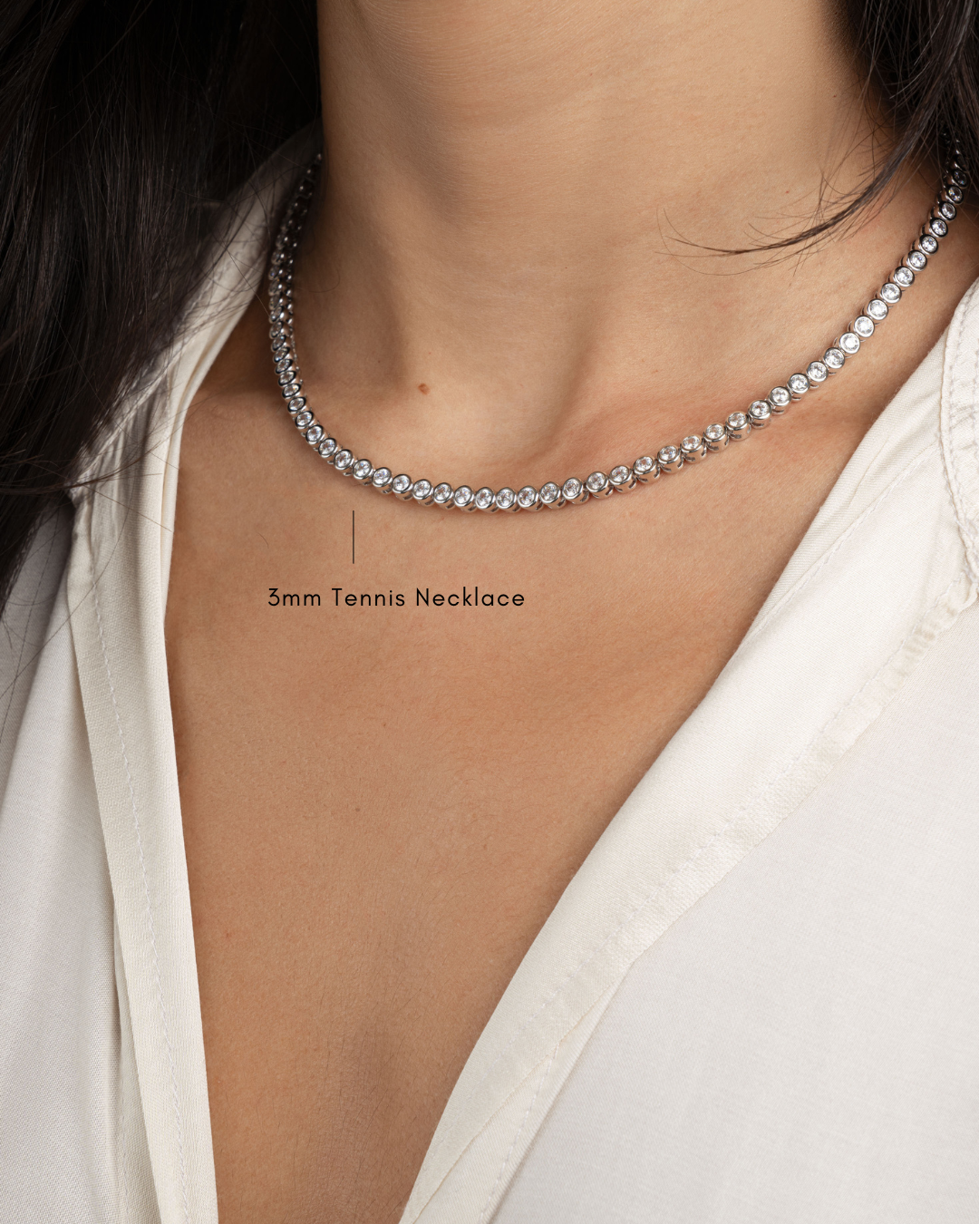 Sami Jewels - Wholesale Link & Chain Necklace - Round Bezel Tennis Necklace9
