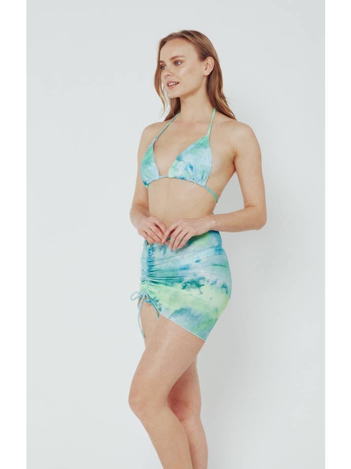 MARINA WEST SWIM – Großhandel Bikini – Damen – Triangel-Top, Bikini, Netzrock 3-teiliges Set B2707-GREEN SUMMER1