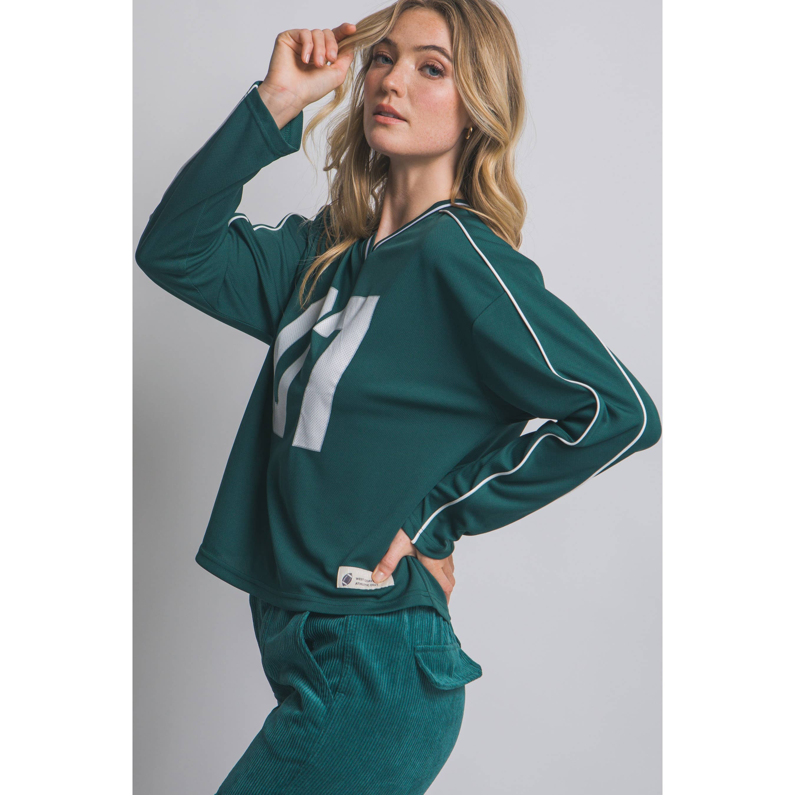 Style Up - Vente T-shirt sérigraphié – femme - Haut de maillot à manches longues inspiré du varsity4