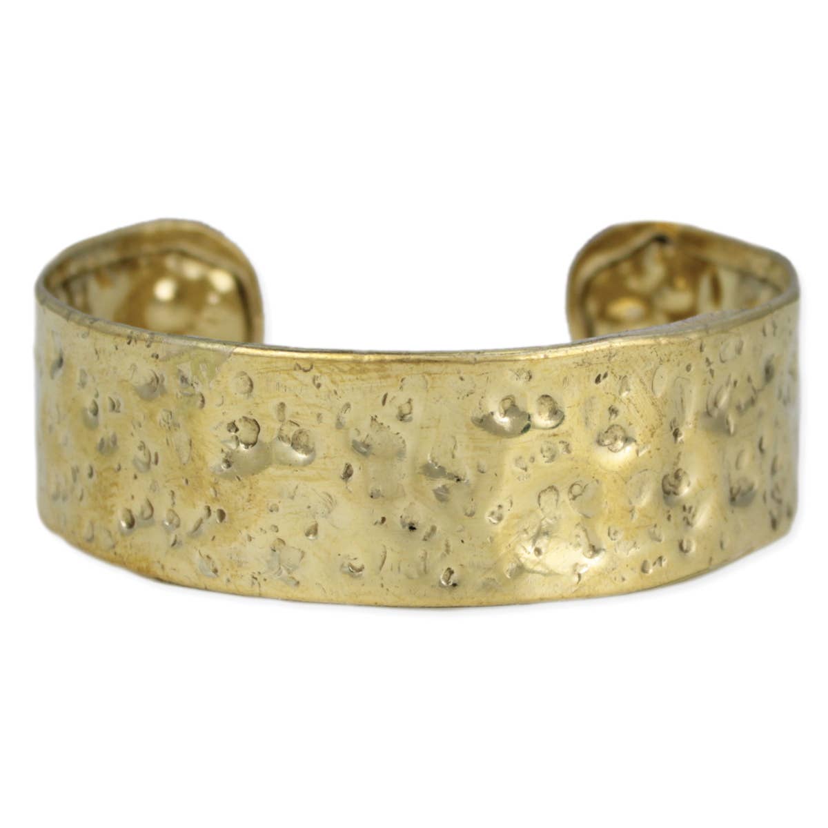 ZAD - Wholesale Cuff Bracelet - Forged From Gold Textured Cuff Bracelet1