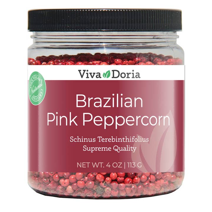 Brazilian Whole Pink Peppercorns 4 oz for wholesale by VIVA DORIA INC.