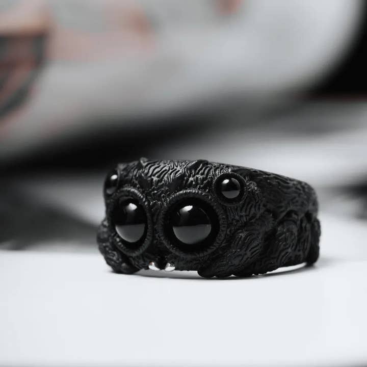 Coppertist.wu - Wholesale Cocktail/Statement Ring - Jumping Spider Ring 【Ship in 4 Weeks】2