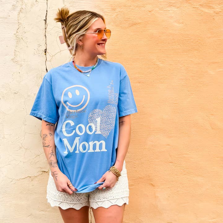 Washed Denim She's A Cool Mom Tee for wholesale on Faire2