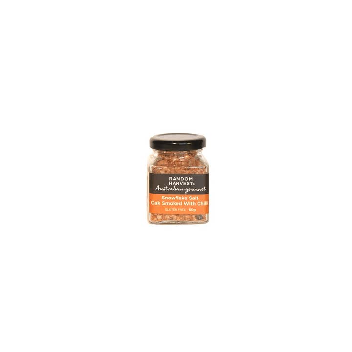 Oak Smoked Salt Snow Flake with Chilli 60g for wholesale by Random Harvest