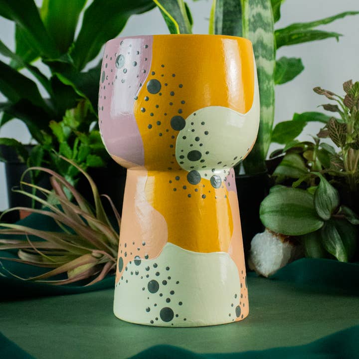 Reversible Planter Pot | Ceramic Pot | Design: Pynk & Dots for wholesale by Pepper Palm