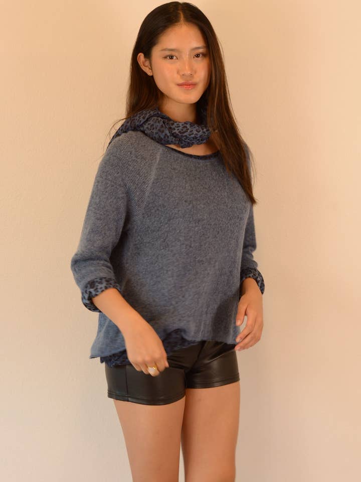 Ambiente - Vente Pull en maille – femme - PULL EN MOHAIR MÉLANGÉ À VISCOSE LAVÉE-T2309EL186216