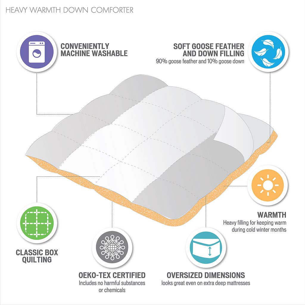 Olliix - Wholesale Down Comforter - Winter Heavy Warmth Goose Feather Down Oversize Comforter3