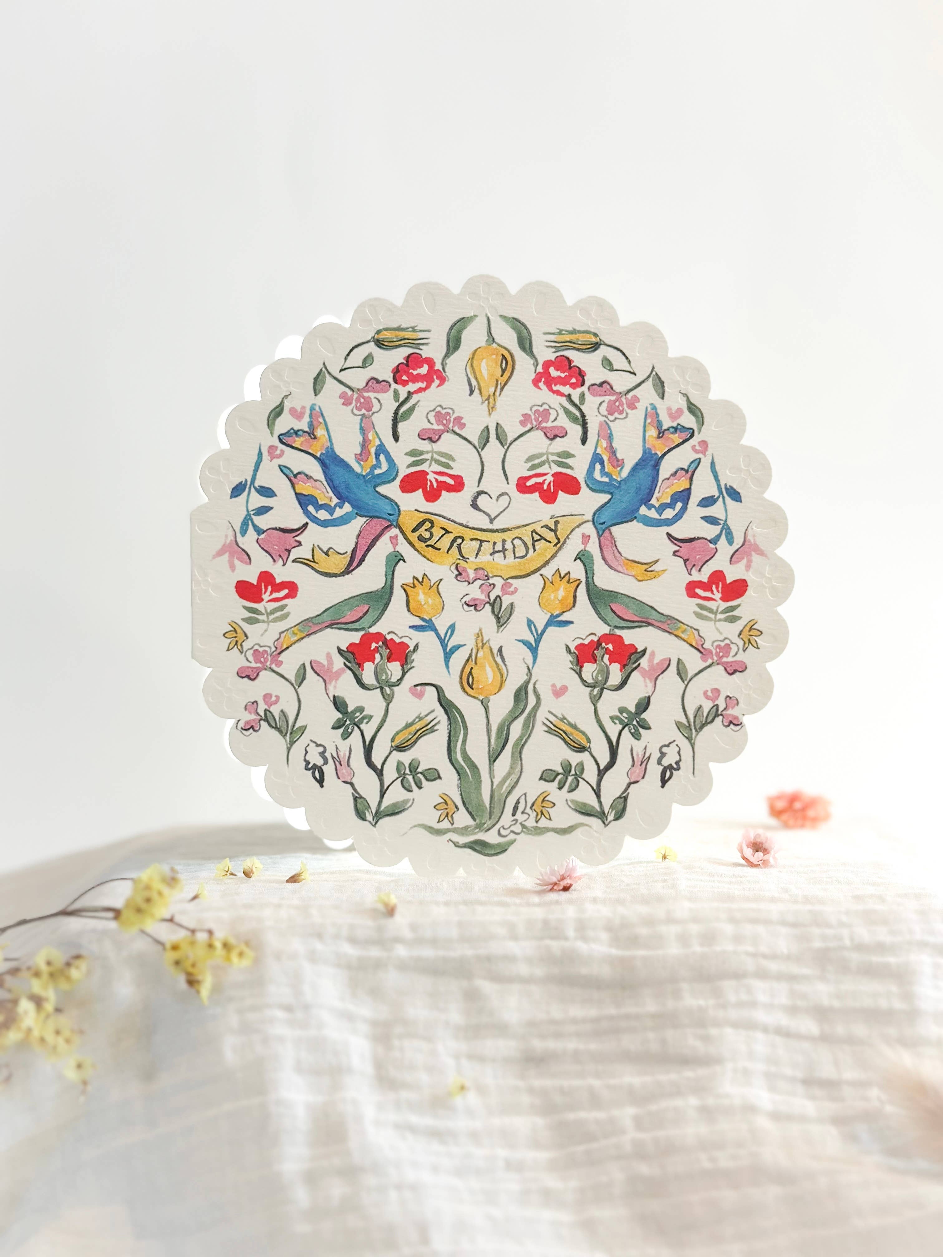 Sophie Amelia Creates – postal de parabéns por atacado – Cartão de aniversário circular com relevo3