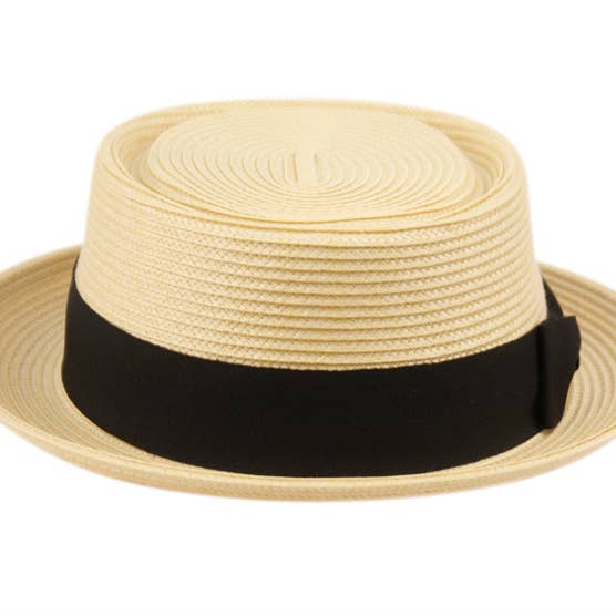 Epoch hats - Wholesale Fedora - Unisex - Poly Braid Pork Pie Hats Derby Fedora Upturn Brim Hat5