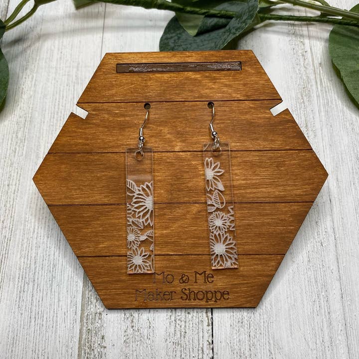 Daisy Dangle Earrings for wholesale by Mo & Me Maker Shoppe, LLC