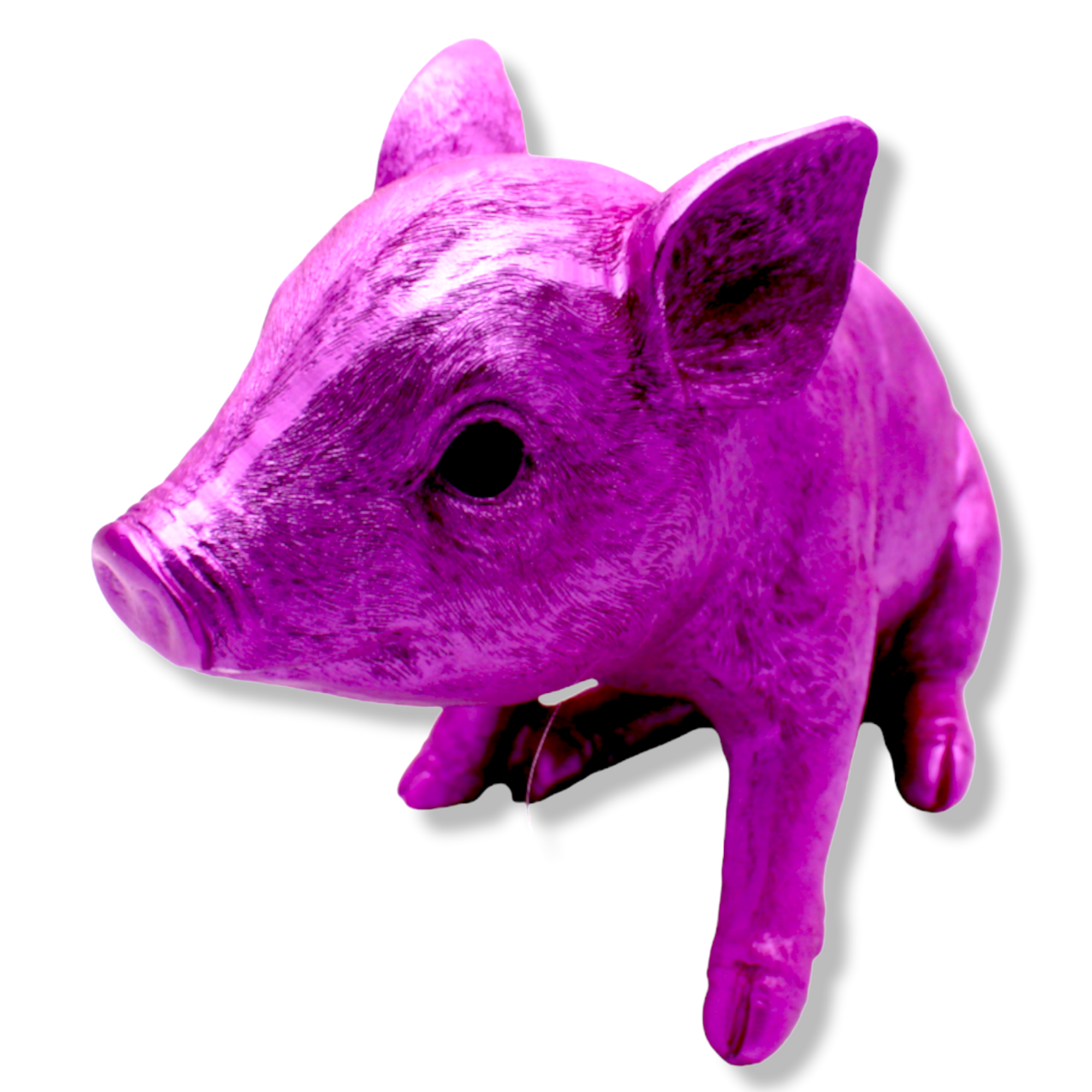 Interior Illusions Plus - Wholesale Money/Piggy Bank - Pink Chrome Piggy Bank Standing - 9.5"2