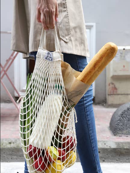 Cotton Mesh Shopping Bag – Eco-Friendly & Reusable for wholesale by Powbag
