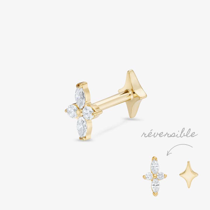 Flora Titanium for wholesale by Nébuleuse Bijoux