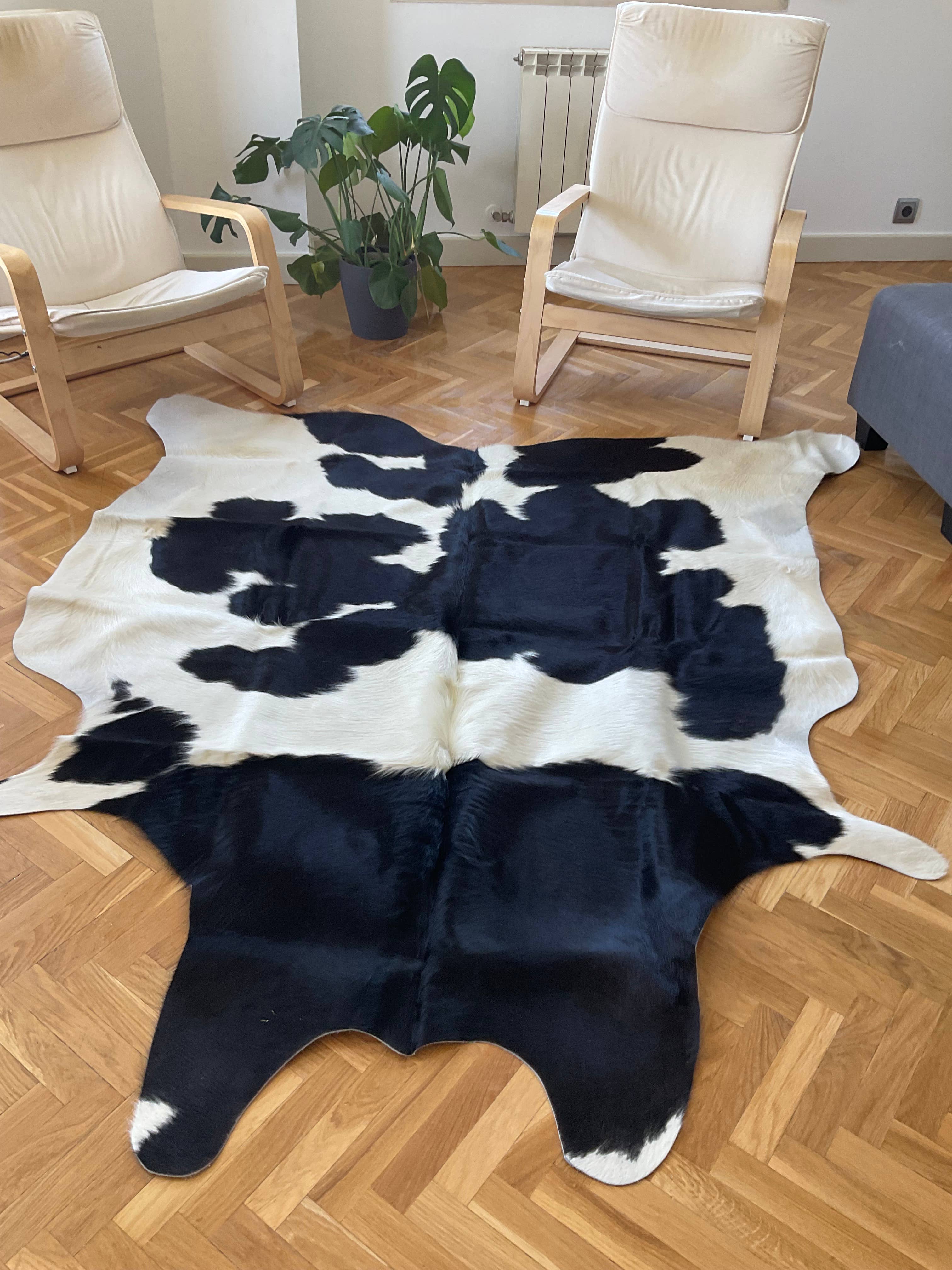 GRINFURS SL - Venta al por mayor Alfombra pequeña - Alfombra de cuero vacuno blanco y negro8