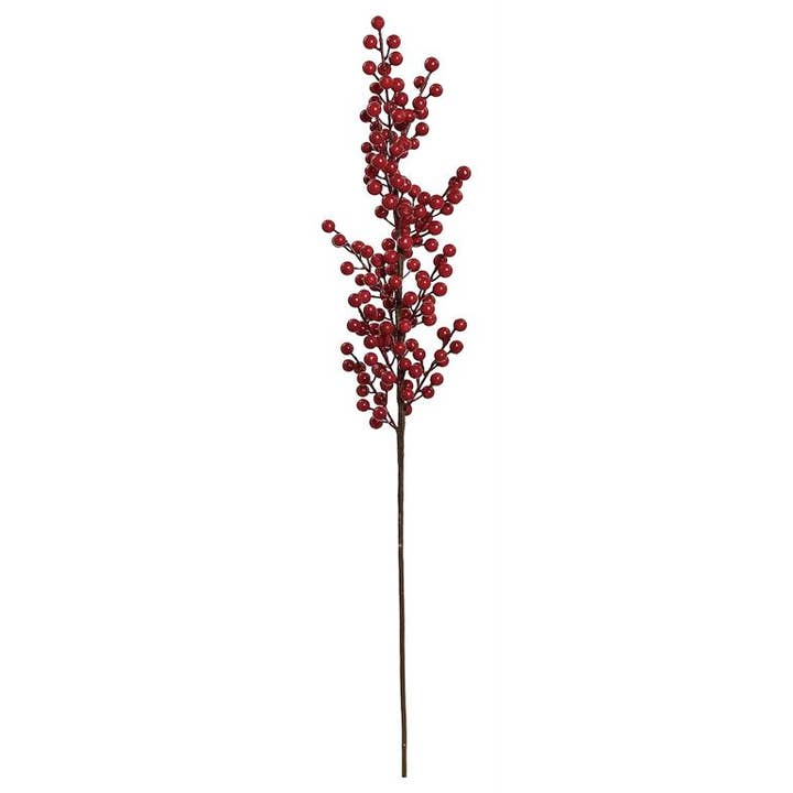Select Artificials, Inc. - Wholesale Artificial Flowers - Berry Spray, 32", Red