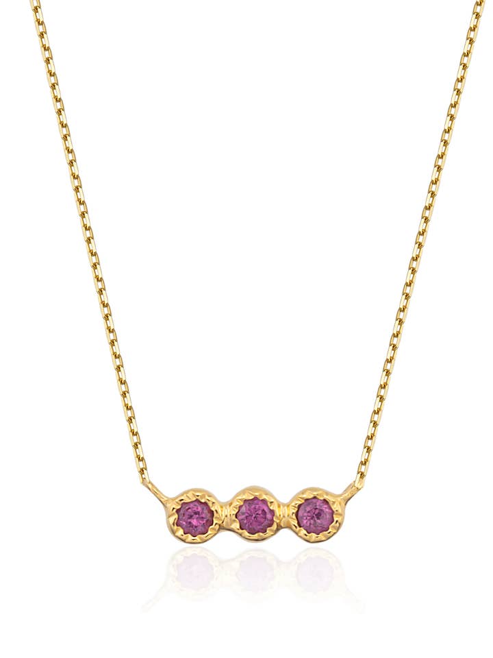 Collar triple granate para venta al por mayor de AJS Design Studio