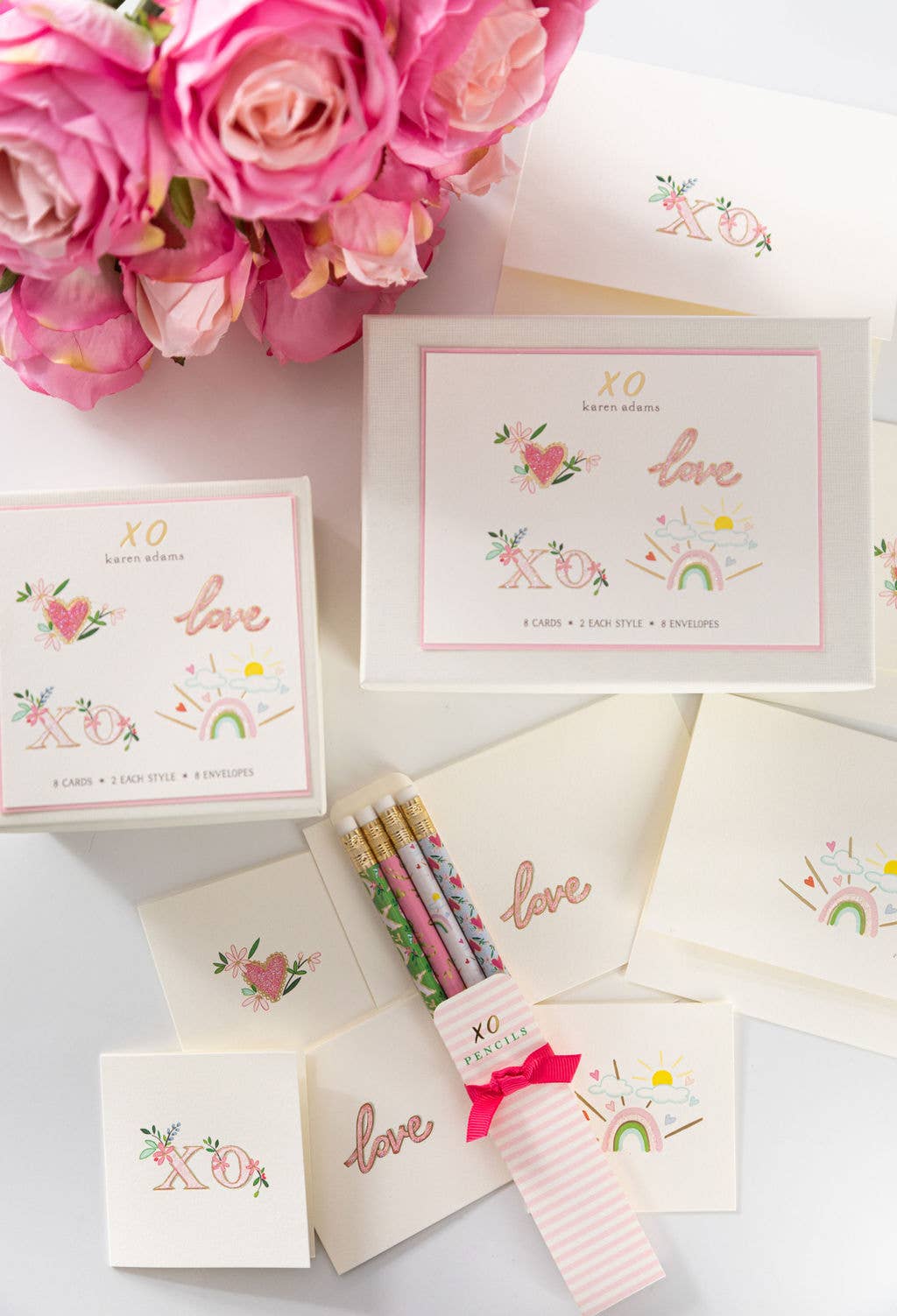 Karen Adams Designs - Wholesale Potlood - XO potloodset2