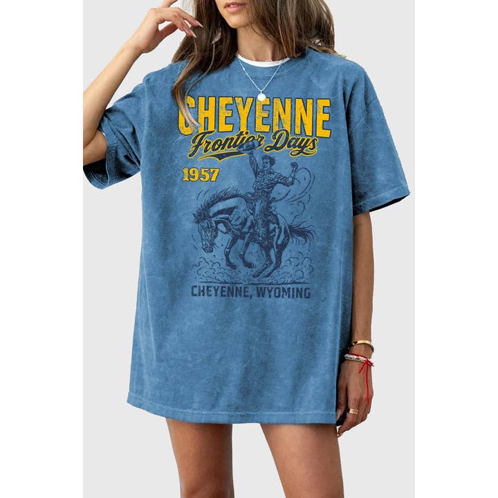 HRTandLUV - Wholesale T-Shirt (Graphic) - Women's - CHEYENNE OVERSIZED MINERAL GRAPHIC TEE