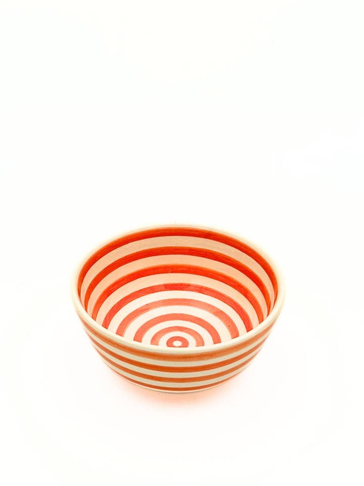 Kom oranje cirkels (Ø14,5cm, H6,5cm) voor wholesale door Marobali