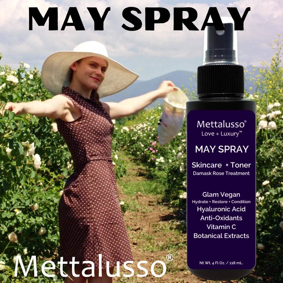 Mettalusso Inc - Wholesale Face & Body Mist/Water - MAY SPRAY Vegan Botanical Hyaluronic Acid Skincare Toner4