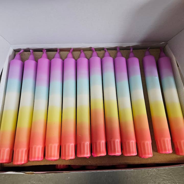 Dippy - Wholesale Tapered Candle/Candlestick - Rainbow Collection