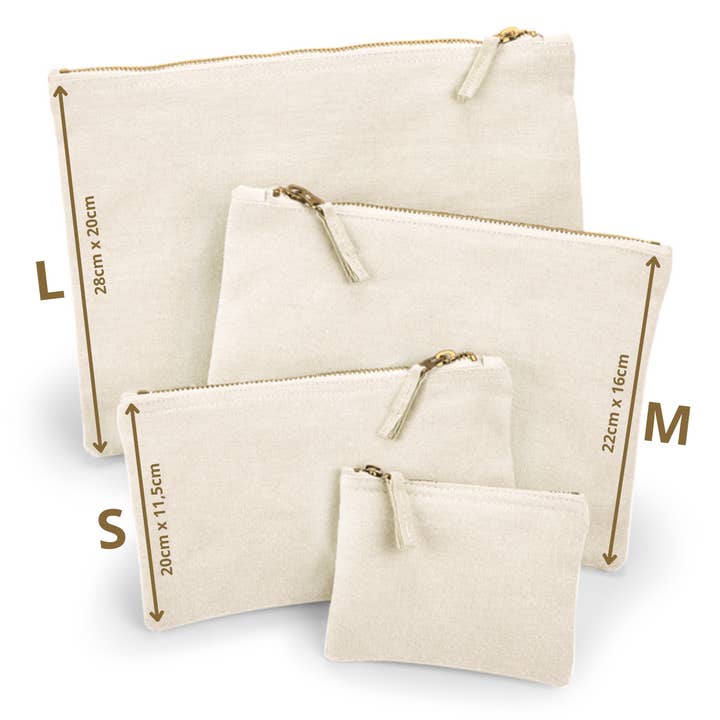 ecru Customizable flat image pouch for wholesale on Faire2