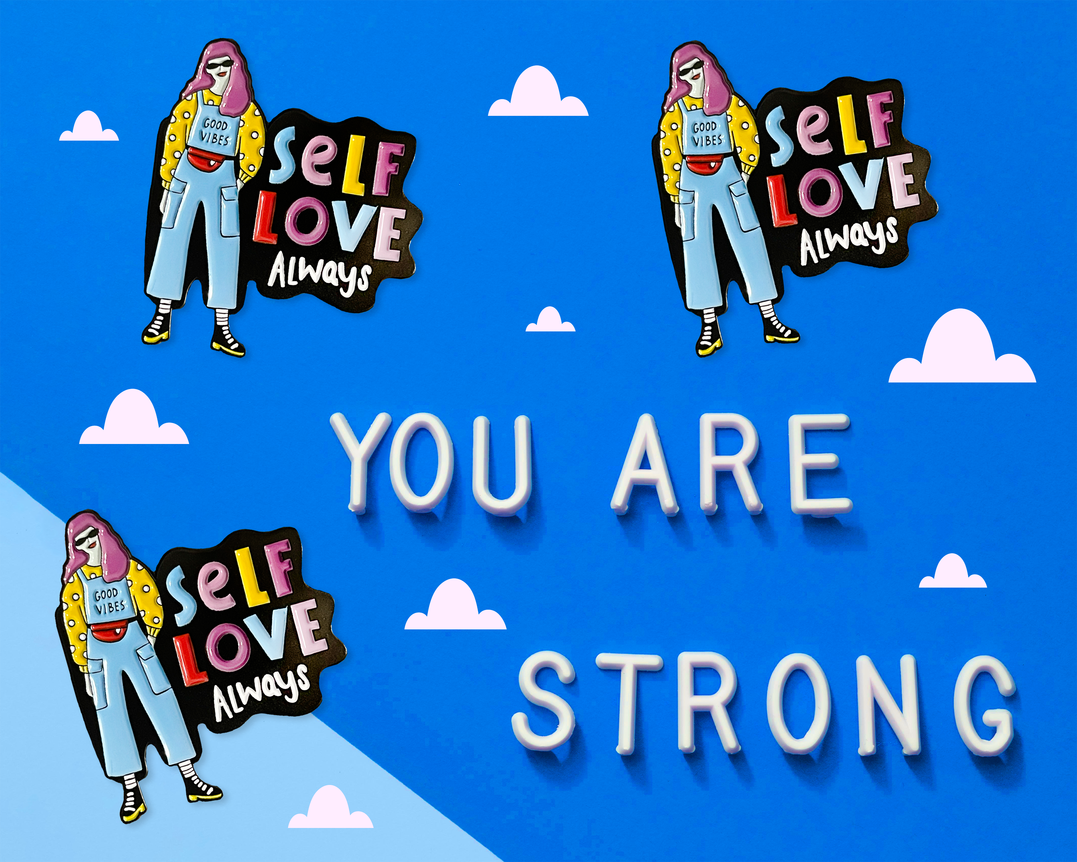 Neha Lee Designs - Wholesale Lapel Pin/Button - Self love always enamel pin3