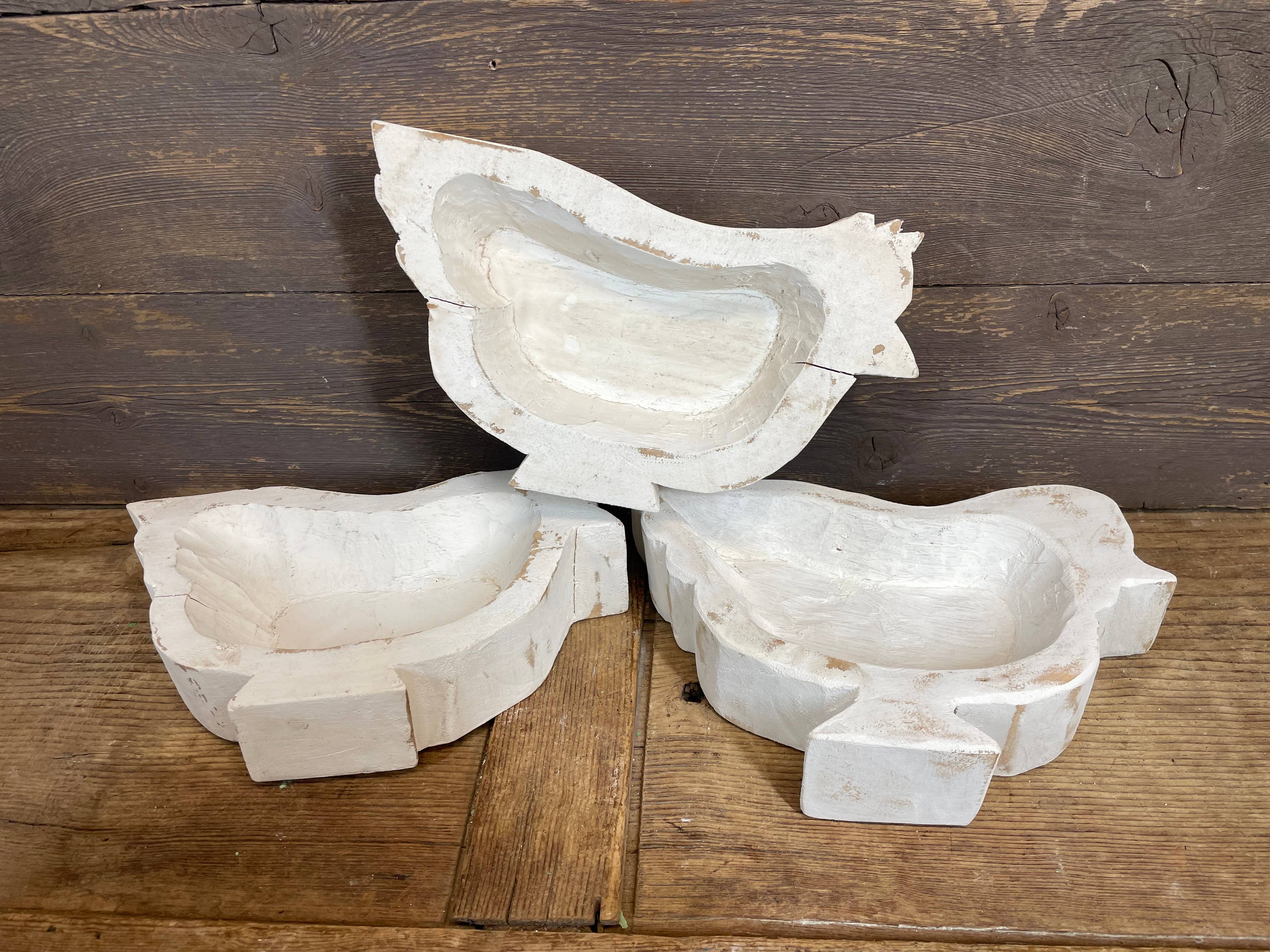 My Amigos Imports - Wholesale Decorative Plate/Dish/Bowl - NFC-Chicken Bowl-6x10 inches-Not for Candles-ER-White-Lot #30