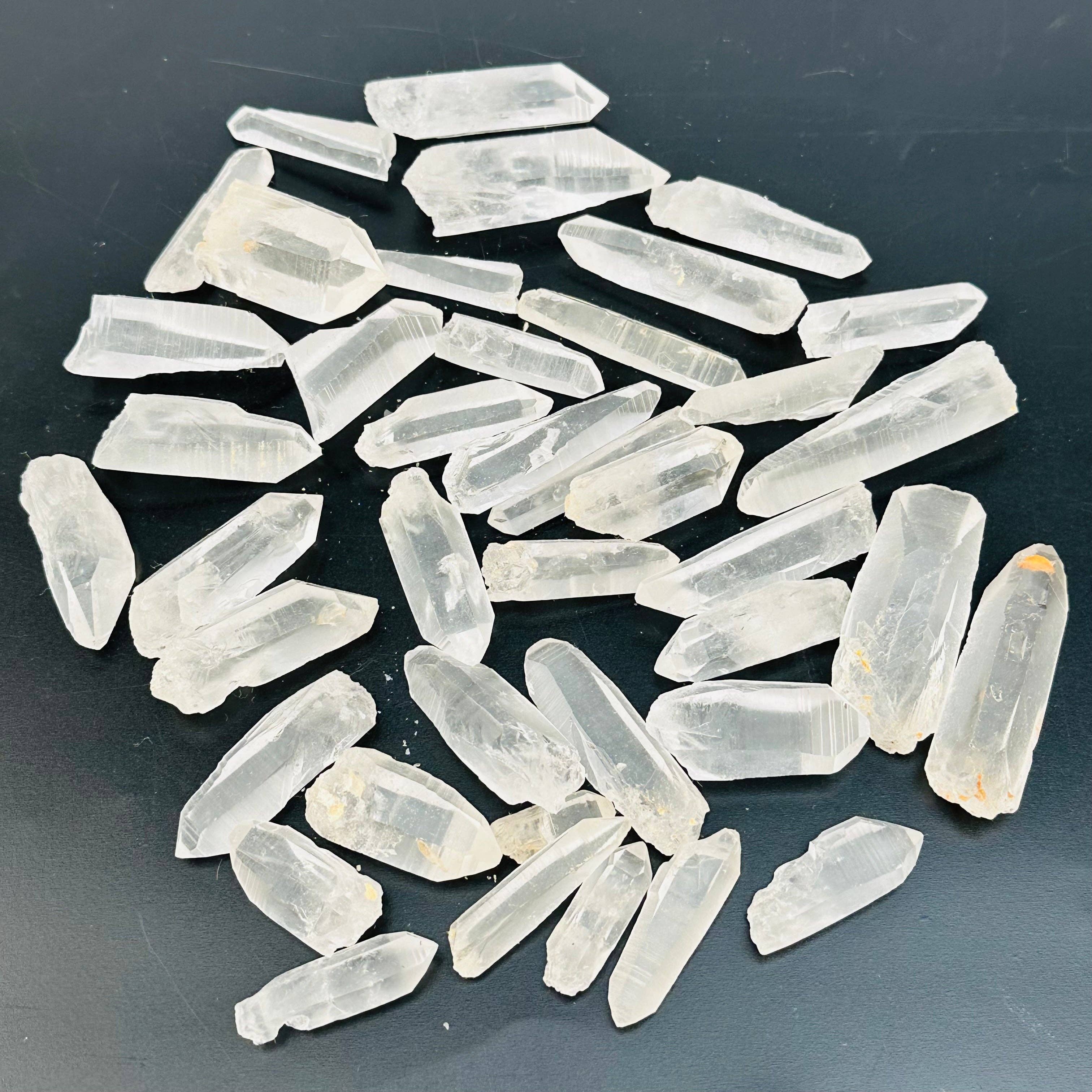 Rock Paradise – wholesale Spiritual stone/crystal – Natural Lemurian Quartz Crystal Points - 1/2 pound bag -3