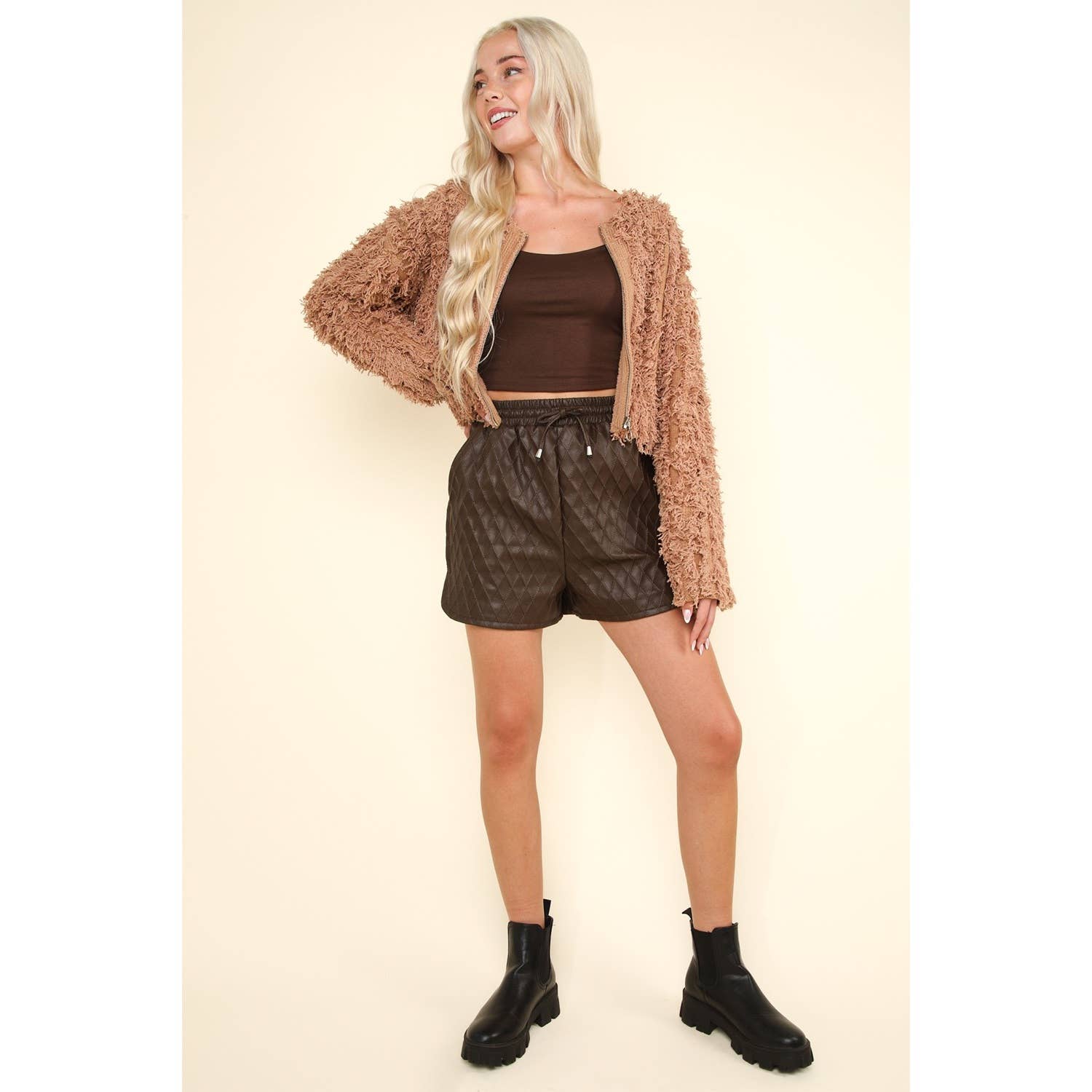 Apolline - Vente Cardigan – femme - Veste de vacances en tricot de laine Shaggy Soft Shaggy9
