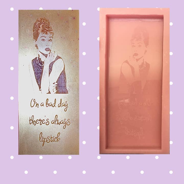 Handmade Audrey Hepburn Inspired Silicone Mould for wholesale by Devine Silicone Moulds