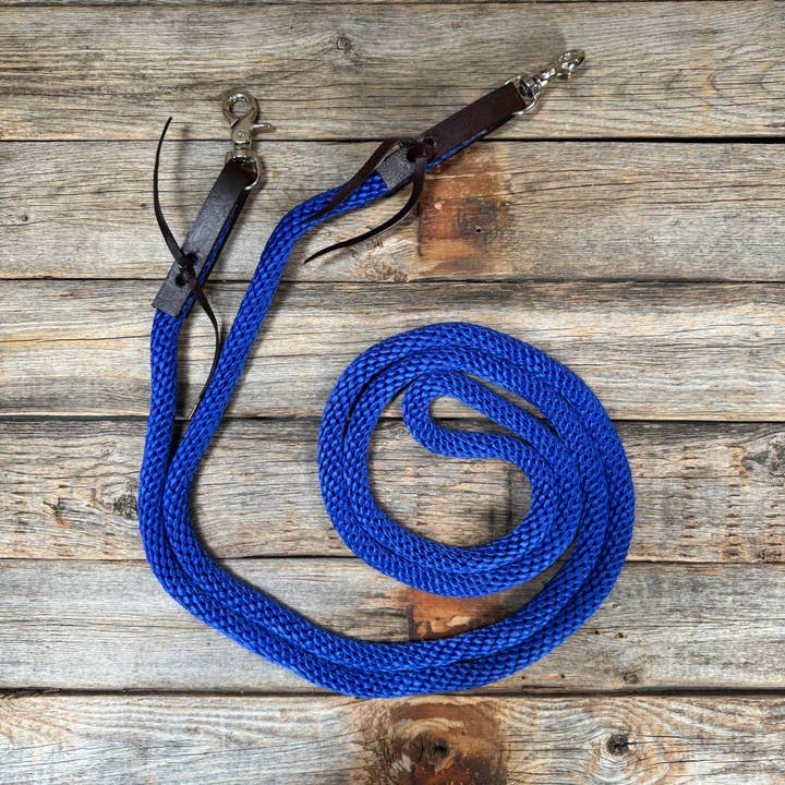Rênes de course de tonneaux en nylon cobalt #NR102 pour la vente par Rodeo Drive