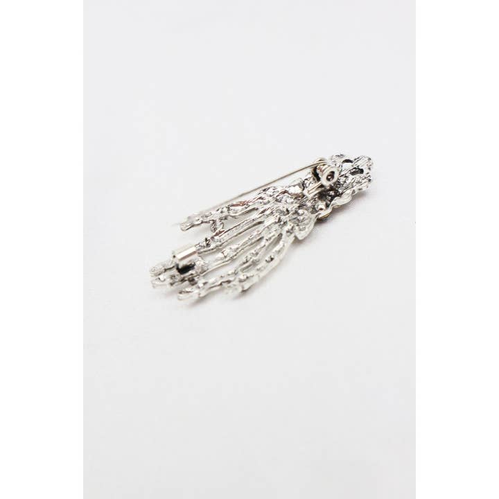 MIX COLOR Halloween Skeleton Hand Brooch for wholesale on Faire