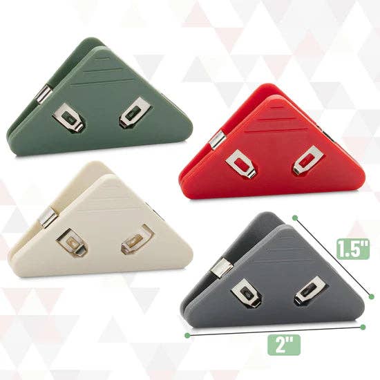 Creative By Sanchez - Wholesale Paperclip - Corner Paper Clips, 4 Colors, Triangular File Corner Clip2