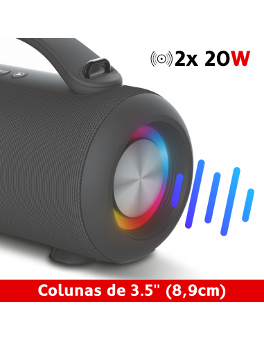 Haeger - Wholesale Speakers - HAEGER Super Boom Portable Bluetooth Speaker - 24-hour Battery Life, IPX5 Splash Resistance, RGB Lighting4