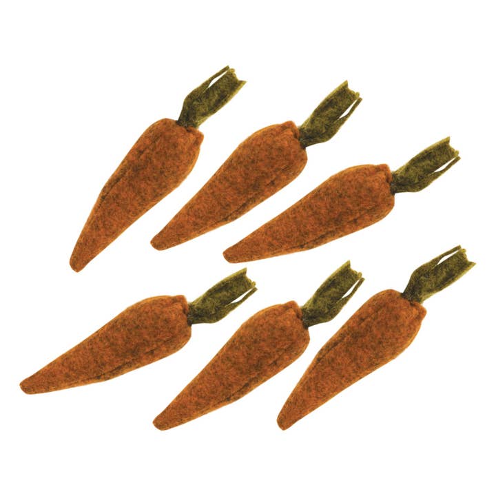 The Hearthside Collection - Vente Décorations de table - 6/Set de carottes en feutre, 3,25 po