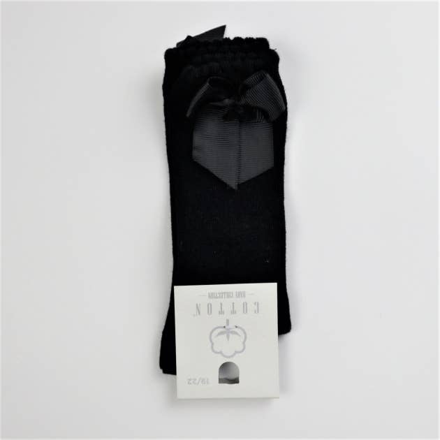 Cotton Socks - Wholesale Socks - Baby - MA101 HIGH SOCK CHILD WITH GROSGRAIN BOW 100% COTTON13