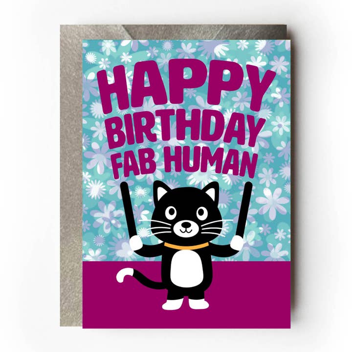 Cute birthday card for her | Cat lover card | From the cat for wholesale by VERSED AID