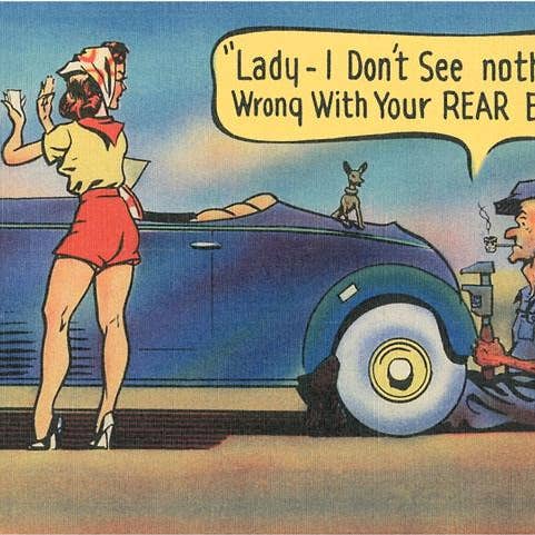 Found Image Press – Engroshandel Kunsttryk – Kunsttryk HU-21 Fræk Mekaniker Joke0