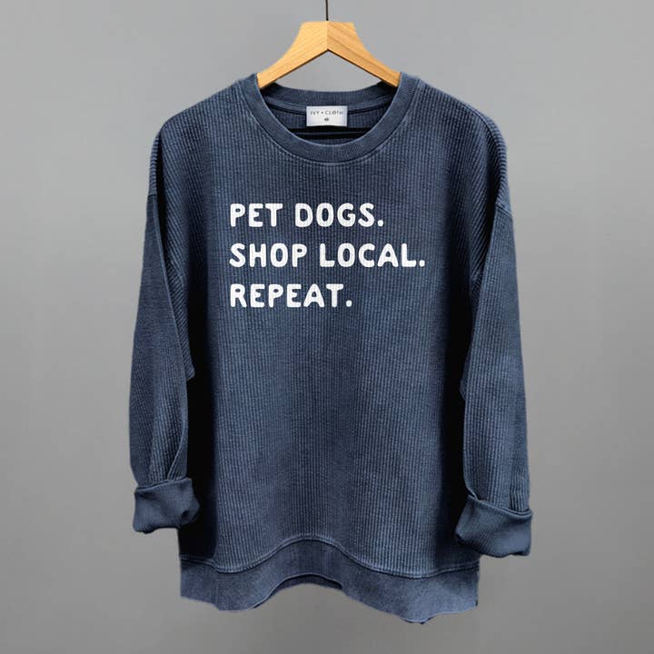 Ivy + Cloth - Wholesale Screen Printed T-Shirt - Unisex - Pet Dogs. Shop Local. Repeat.7