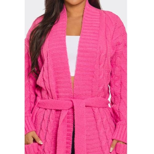 LOVE SENSE – wholesale Cardigan – Women’s – CABLE KNIT LONG CARDIGAN6