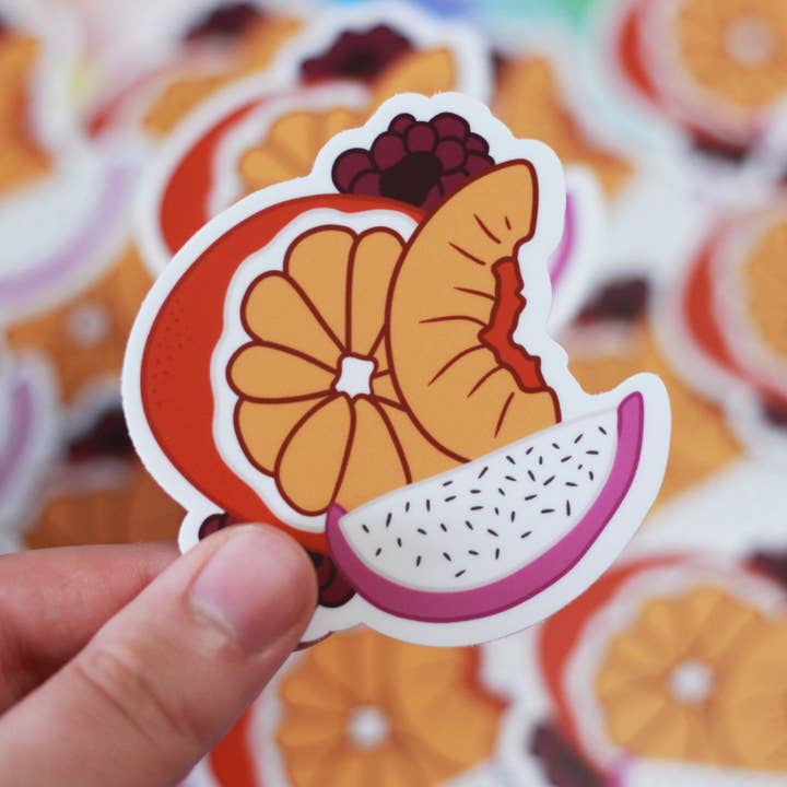 K.E. Antoloci – Adesivo por atacado – Adesivo de vinil lésbico para salada de frutas Sutil1