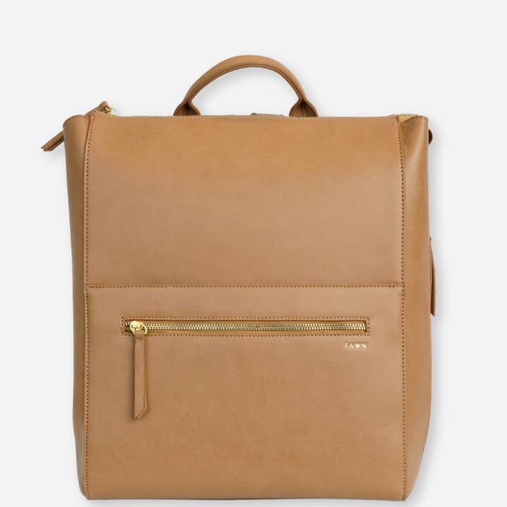 Fawn Design - Wholesale Diaper Bag - Baby - The Square Diaper Bag - Premium Matte Faux Leather Backpack