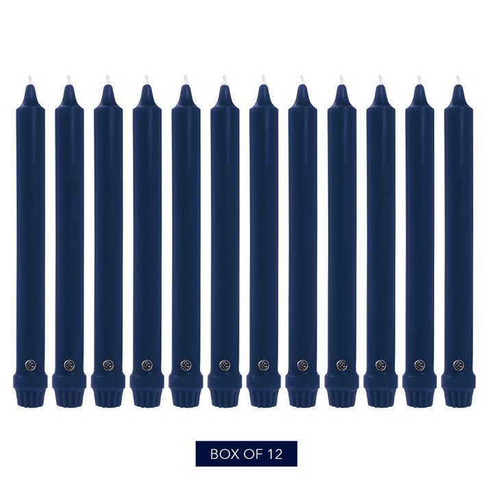 MVP Group International INC - Wholesale Tapered Candle/Candlestick - Colonial Candle Classic Taper-Unscented-10in-Indigo
