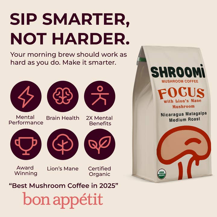 Shroomi - Wholesale Ground Coffee - SHROOMI Mental Performance Coffee - Dark Roast Guatemala