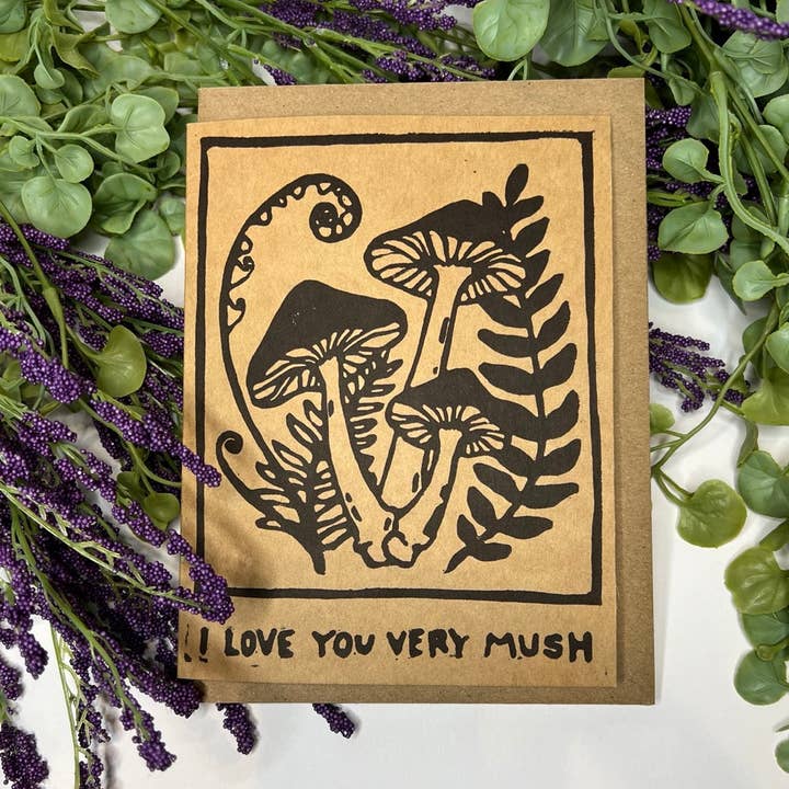 I Love You Very Mush Card for wholesale by Sage Flannery Art